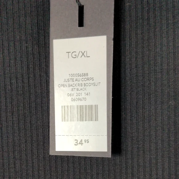 Dynamite Black Ribbed Open-Back Bodysuit - Picture 9 of 13